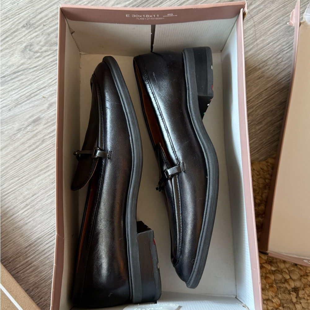 Black Leather Loafers
